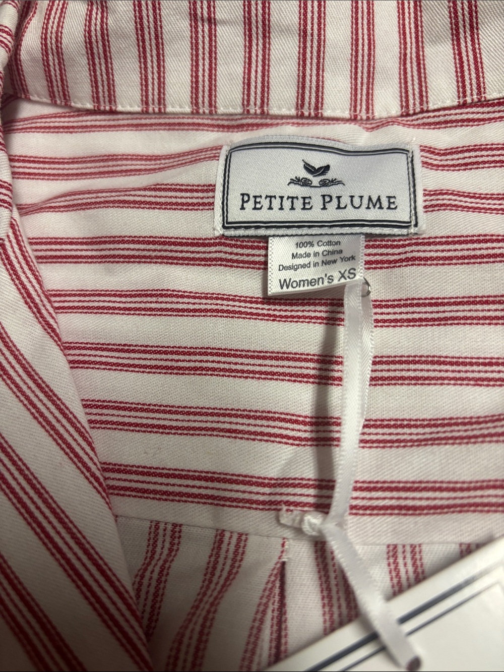 NWT Petite Plume Red & White Striped Pajama Set - Women's XS - Picture 2 of 6